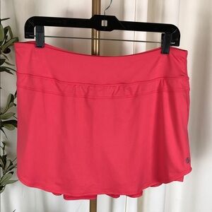 Lija Coral Pink Active Tennis Skort Pleated Sz L (A2)